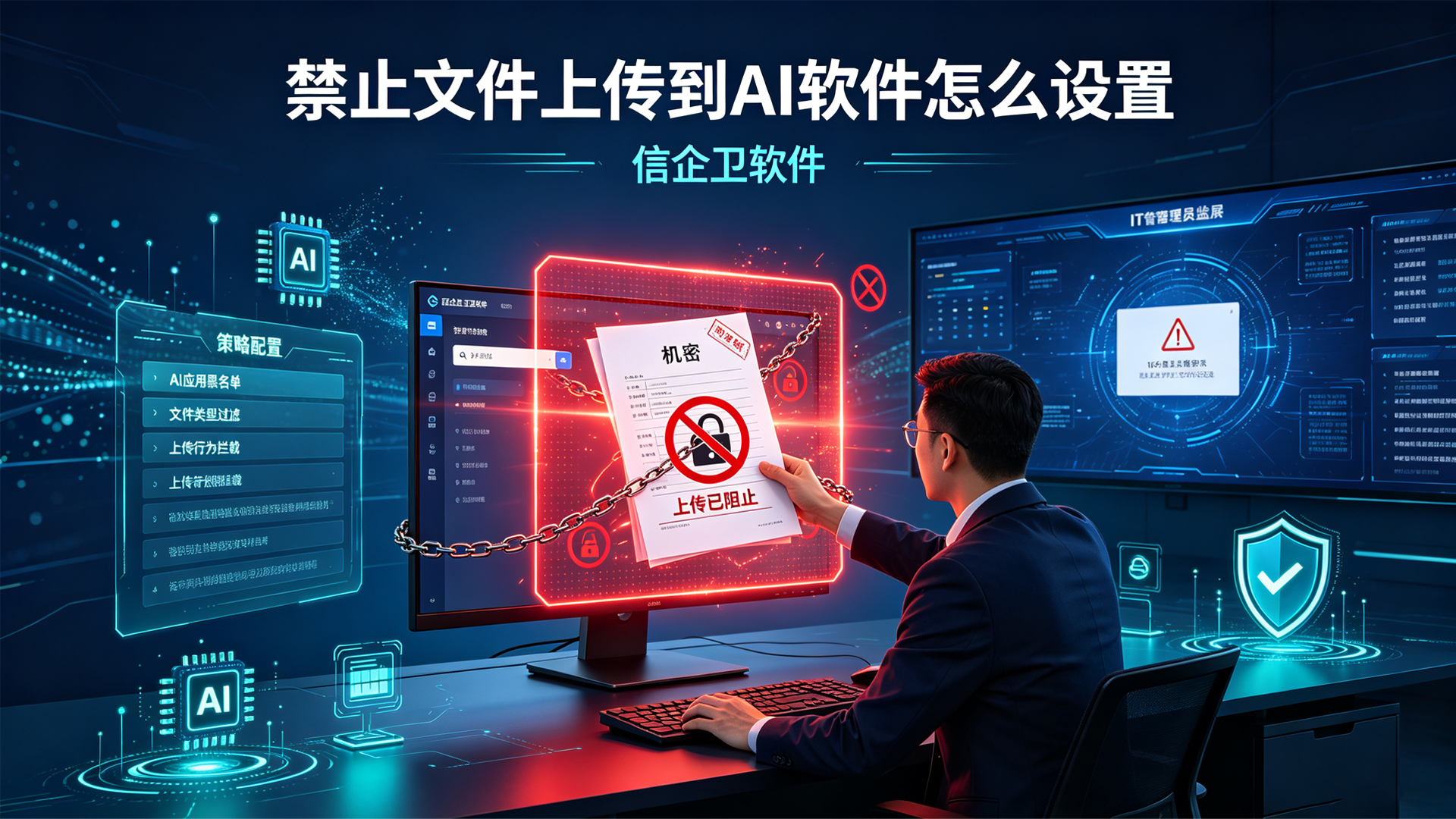 禁止文件上传到AI软件怎么设置？分享3种实用高效防泄密方法，堵住AI泄密漏洞