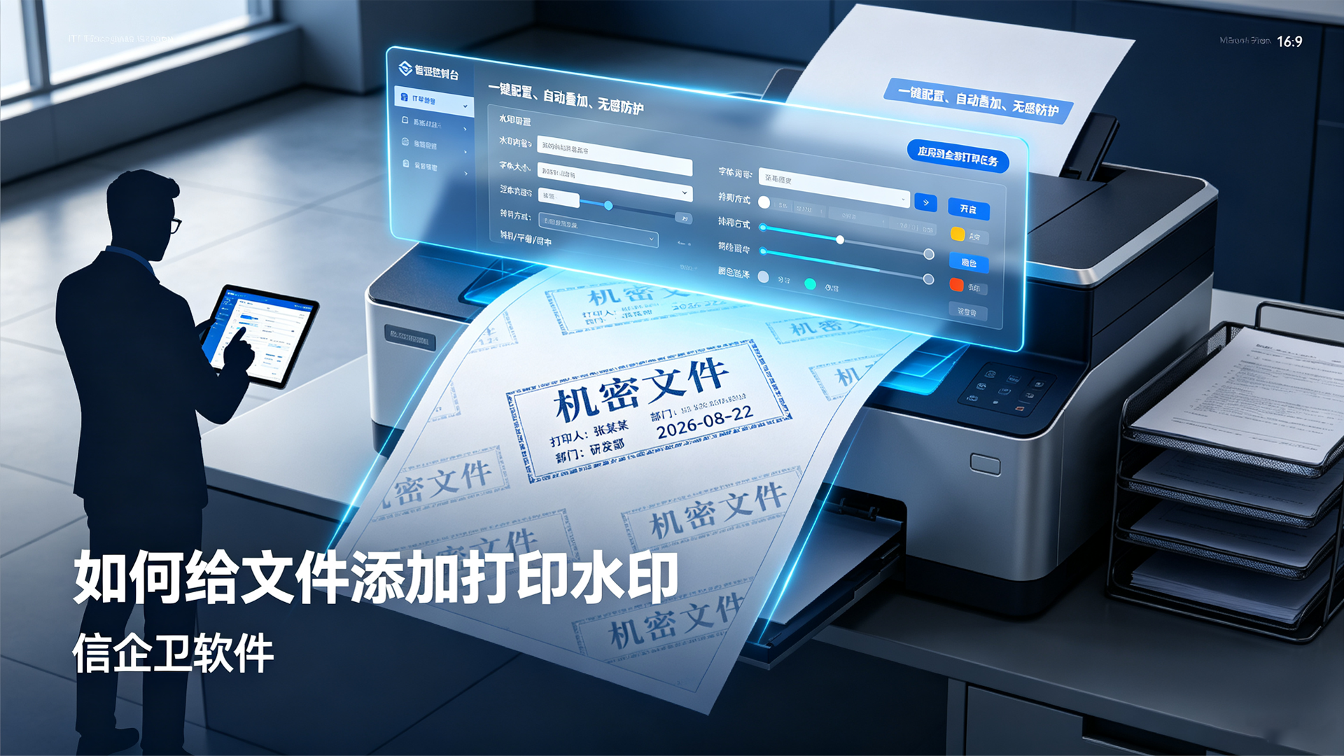 如何给文件添加打印水印？信企卫软件提供三个超好用的添加打印水印的设置方法，分分钟学会！