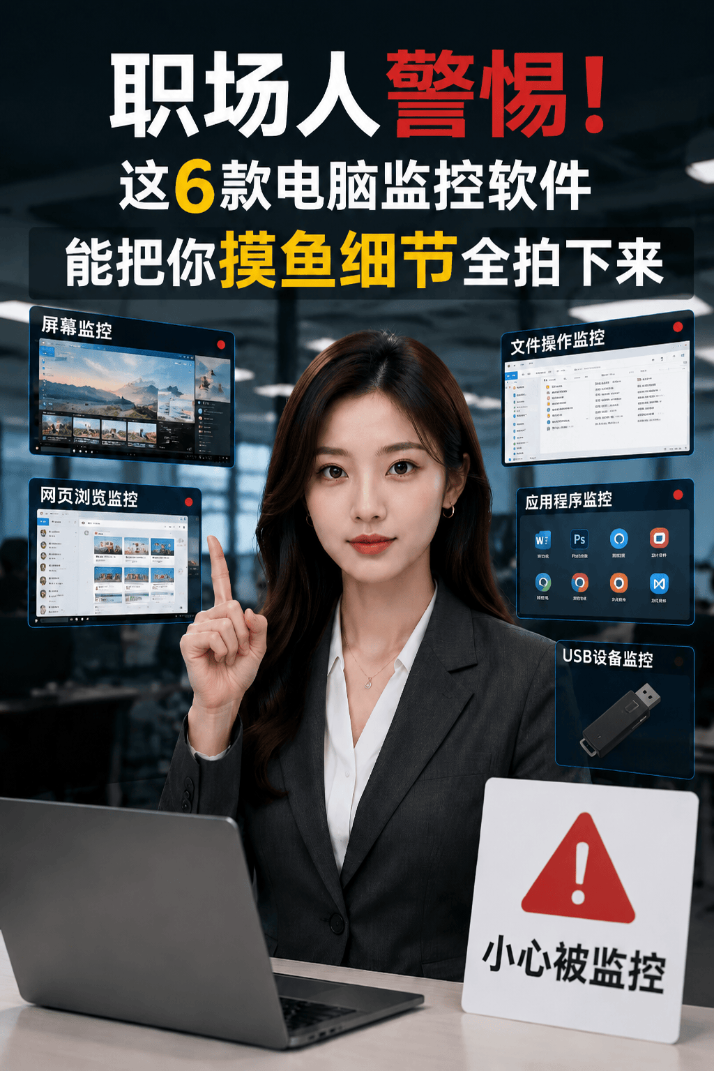 职场人警惕！这6款电脑监控软件，能把你摸鱼细节全拍下来 