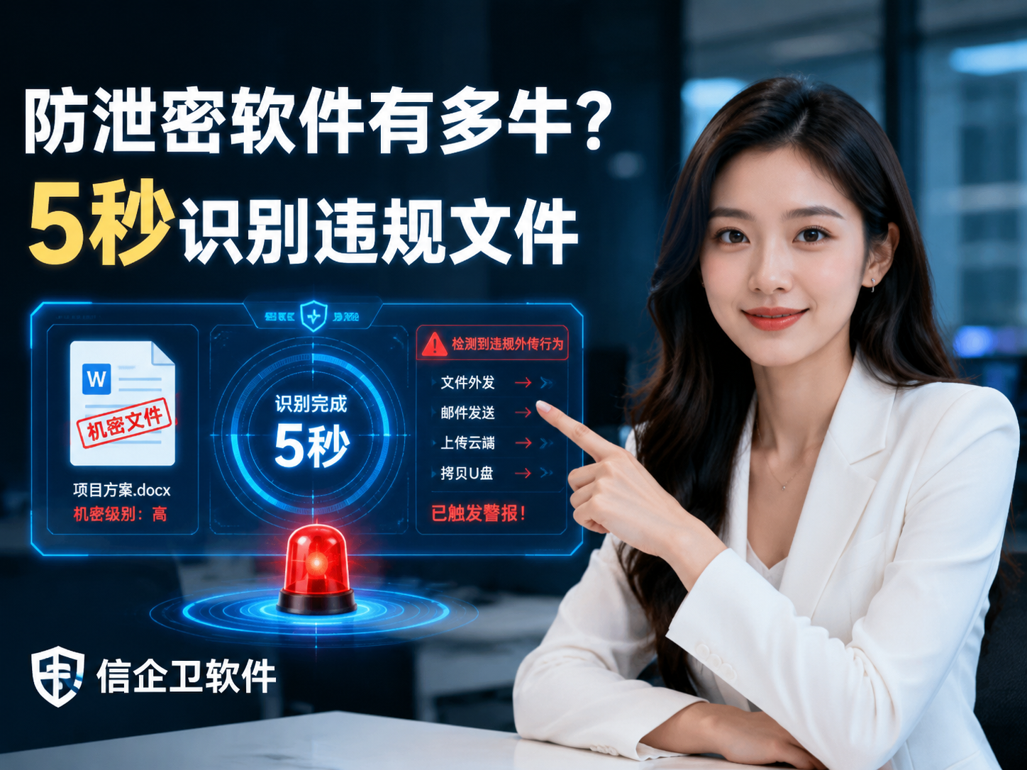 防泄密软件有多牛？5秒识别违规文件，员工外传直接触发警报