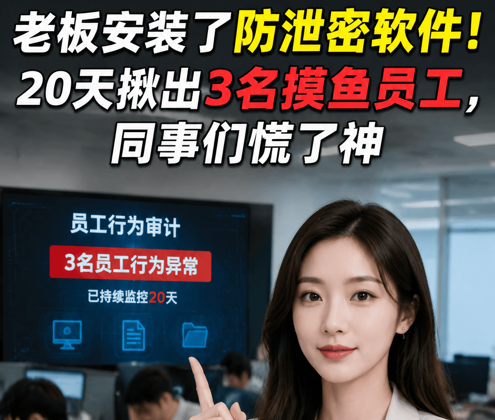 老板安装了防泄密软件！20天揪出3名摸鱼员工，同事们慌了神