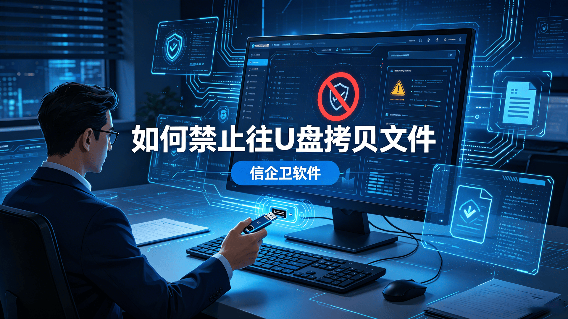 如何禁止往U盘拷贝文件？企业常用方法分享，参考信企卫软件