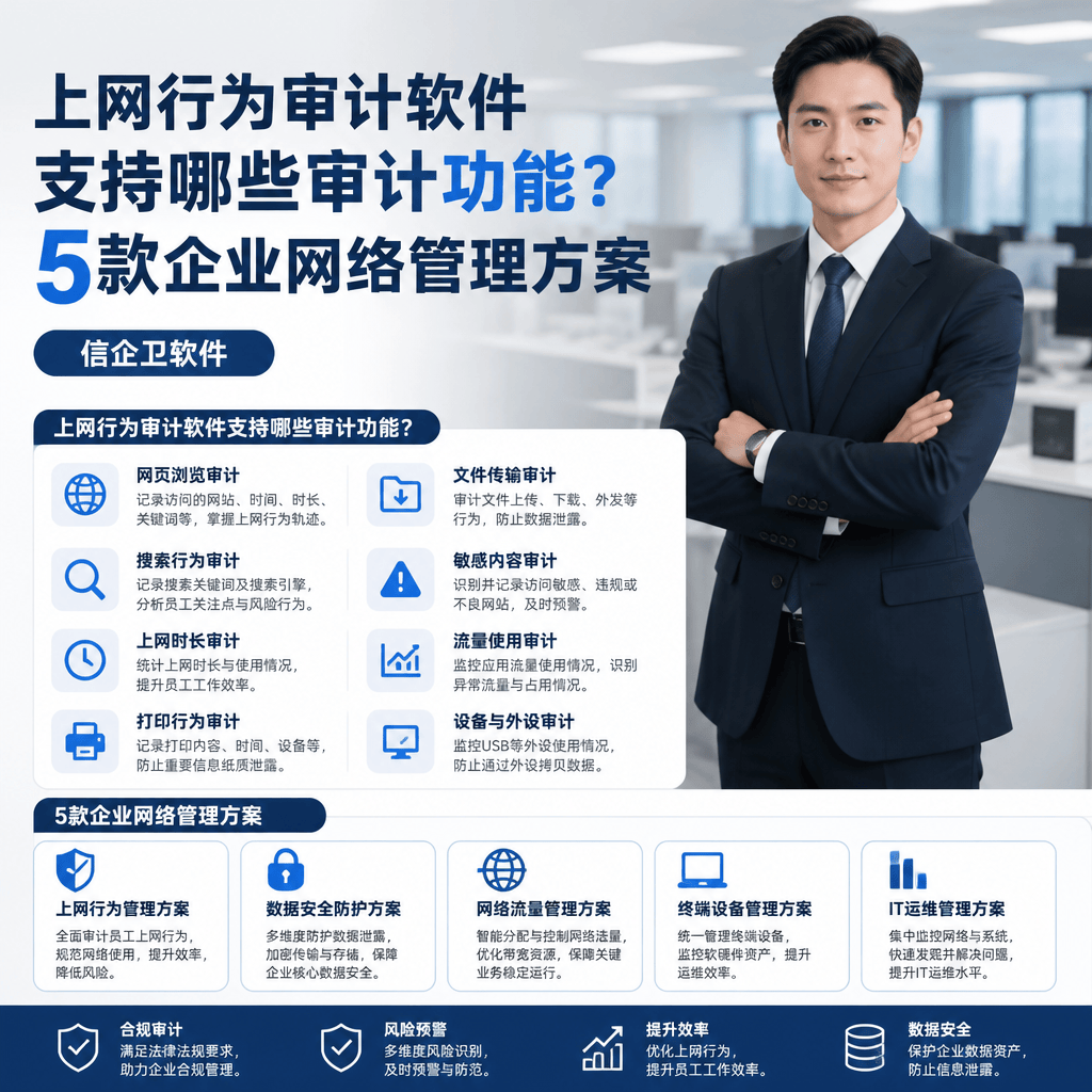 上网行为审计软件支持哪些审计功能？5款企业网络管理方案，值得