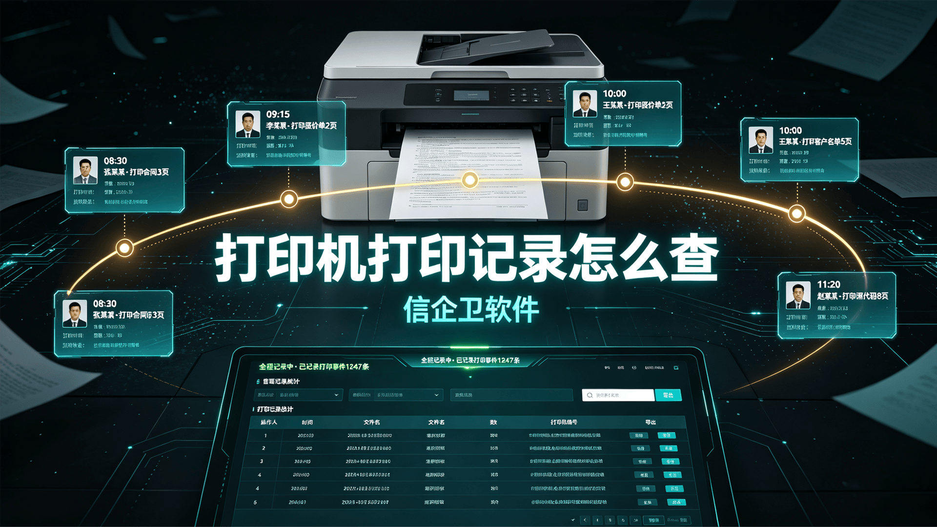 打印机打印记录怎么查？信企卫软件5种查看打印机打印记录的方法