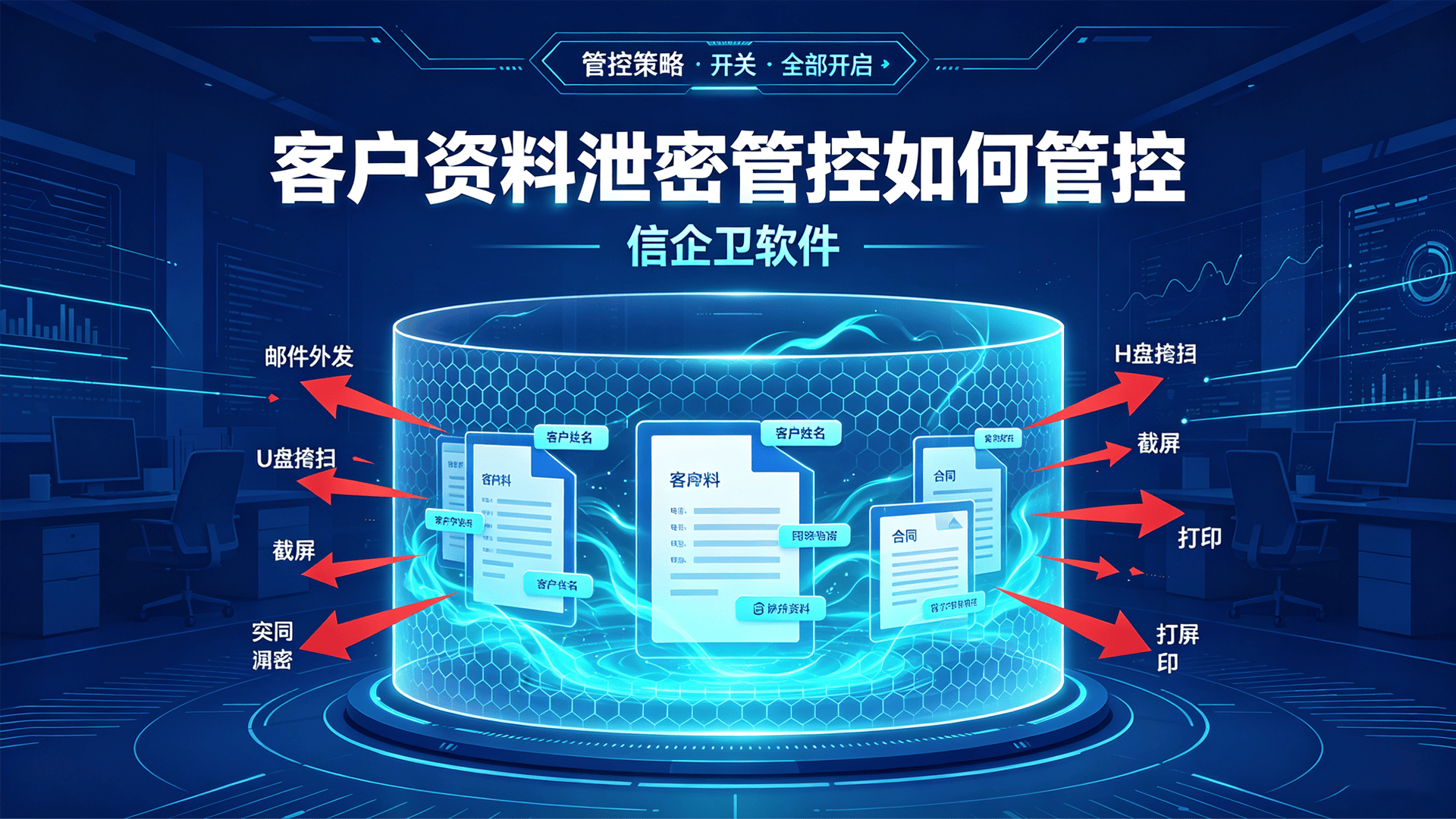 客户资料泄密管控如何管控？推荐信企卫软件5个客户资料泄密管控办法！