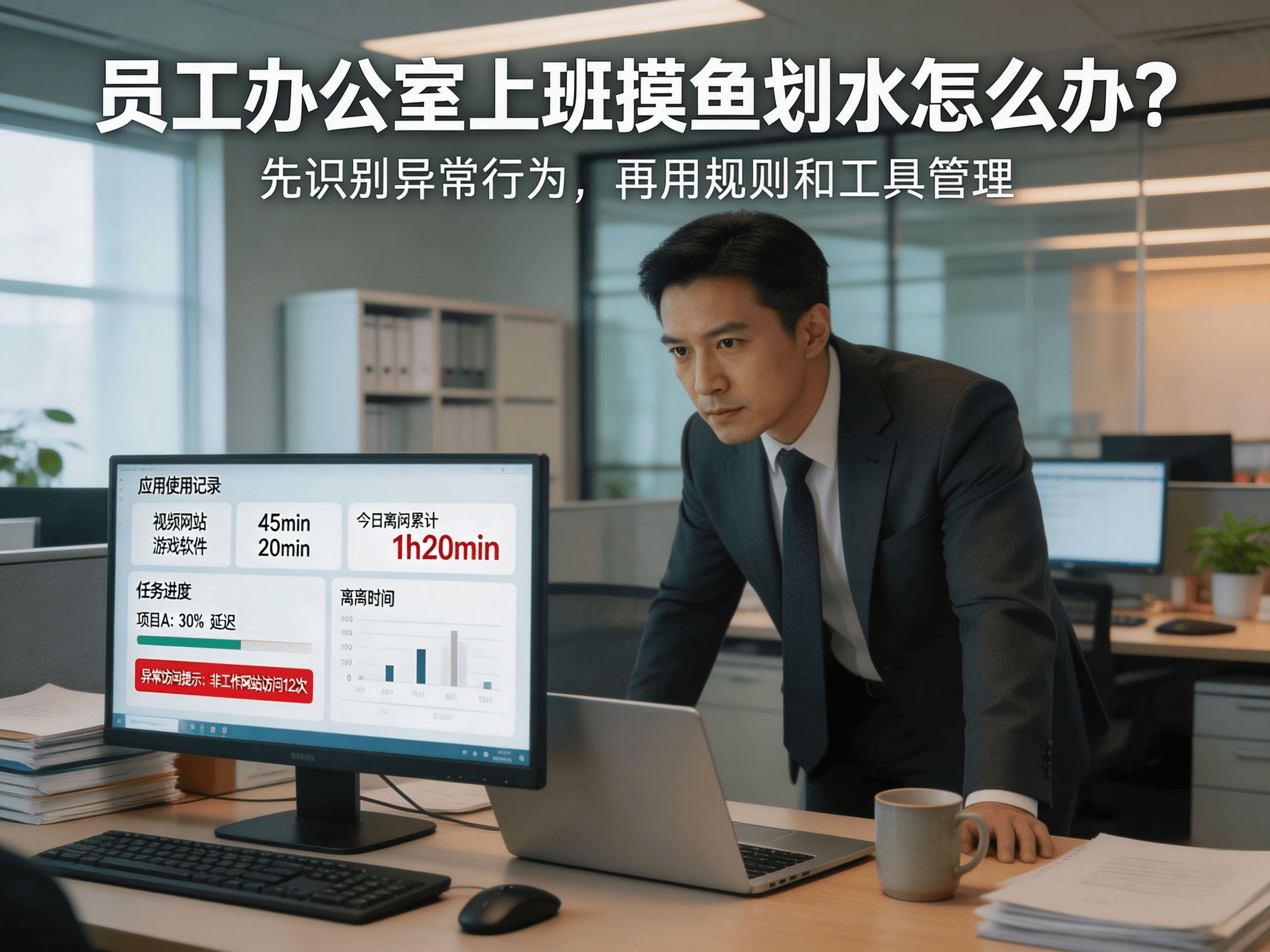 员工办公室上班摸鱼划水怎么办？用什么软件管控，6个好用的方法