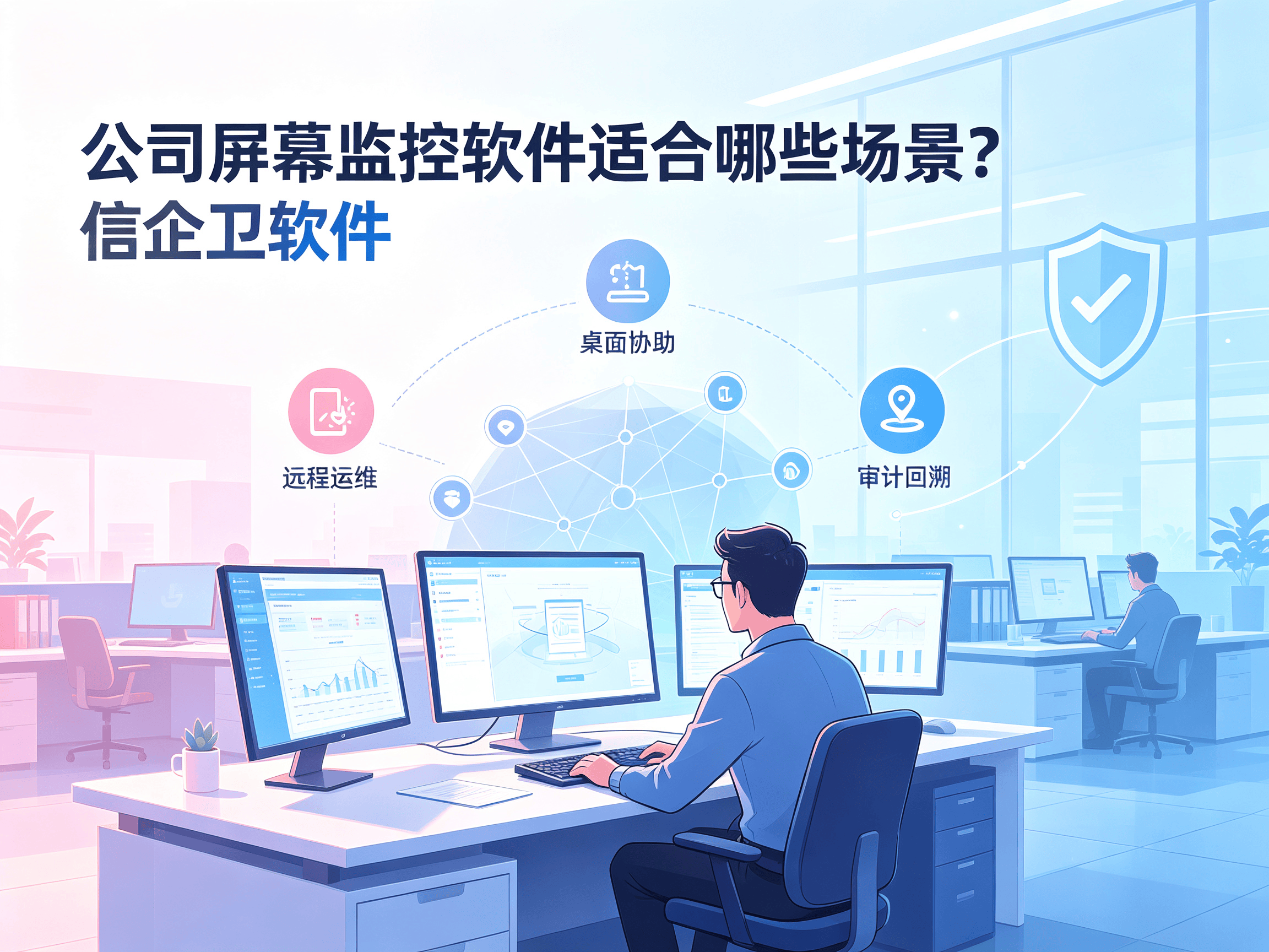 公司屏幕监控软件适合哪些场景？4款电脑监控软件企业远程管理方